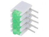 LED Verde cu 4 Diode și Lentilă Difuză 20mA
