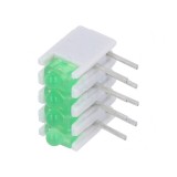 LED Verde cu 4 Diode și Lentilă Difuză 20mA
