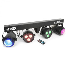 MAX LED PartyBar 2xPAR-RGBW-LEDs + RGBW-Jellball inclusiv stativ ?i telecomanda IR foto