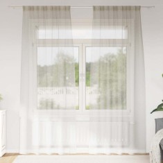 vidaXL Perdele cu perdele 2 pcs Crem 140x175cm Poliester 4108015