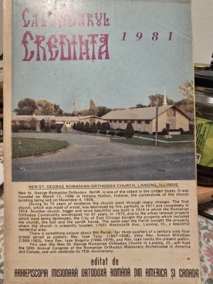 Calendarul Credinta 1981 foto