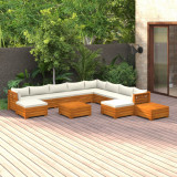 VidaXL Set mobilier grădină cu perne, 12 piese, lemn masiv de acacia