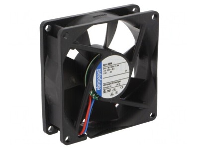 Ventilator axial 24V DC 80x80x25mm 58m3/h 26dBA foto