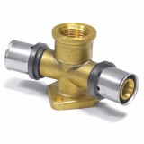Racord Pressfitting de Perete 16mm, Cot Dublu, Fitinguri Multistrat
