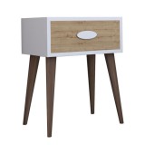 Cumpara ieftin Noptiera Labow Walnut-Alb 45x30x57.5 cm