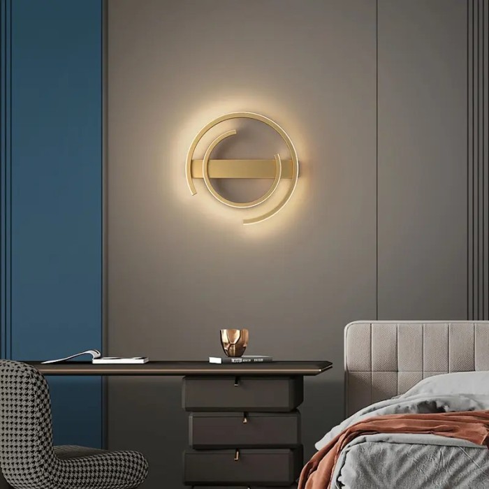 Aplica LED, 30W, aurie, lumina calda/neutra/rece, diametru 30cm
