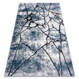 Covor modern COZY 8873 Cracks, beton crăpat - structural două niveluri de l&acirc;nă albastru, 120x170 cm