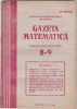 Gazeta Matematica nr. 8-9 / 1990 - Culegere Exercitii Matematica, Stare Buna