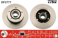 TRW DF2771 Disc frana foto