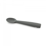 Lingurita din silicon BabyJem Gri, ideala pentru diversificare, varsta +6 luni, 12 cm
