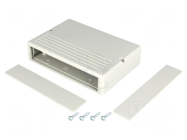 Carcasă ABS gri cu panou 90mm x 62mm x 20mm