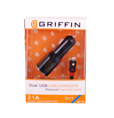 Incarcator AUTO GRIFFIN pentru telefon - USB 2.1A Iphone, Samsung, Allview... foto
