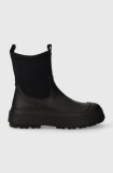 GARMENT PROJECT botine Milo Chelsea femei, culoarea negru, cu toc plat, GPWF2503