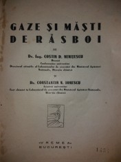 C. D. NENITESCU - C. N. IONESCU - GAZE SI MASTI DE RASBOI/ RAZBOI {1933)