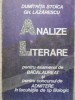 ANALIZE LITERARE PENTRU EXAMENUL DE BACALAUREAT SI PENTRU CONCURSUL DE ADMITERE IN FACULTATILE DE TIP FILOL-255267