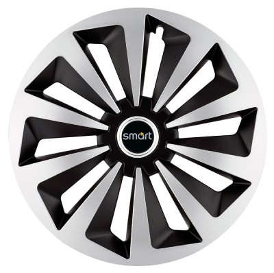 Set 4 capace roti Fox Gri-Negru R17 pentru gama auto Smart foto
