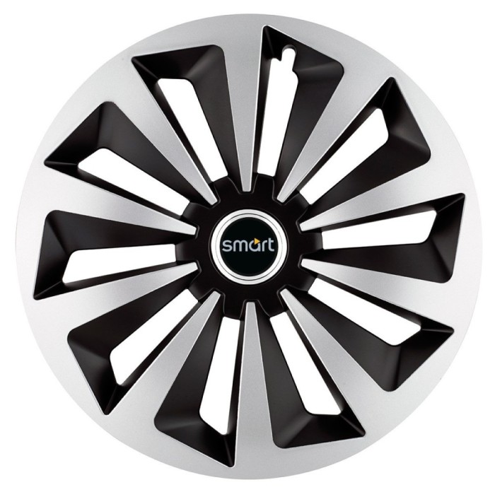 Set 4 capace roti Fox Gri-Negru R17 pentru gama auto Smart