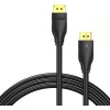 Cablu video Vention, DisplayPort(T) la DisplayPort(T), 5m, rezolutie maxima 8K la 60Hz/4K la 120Hz, conectori auriti, cupru/argint, invelis PVC, negru