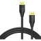 Cablu video Vention, DisplayPort(T) la DisplayPort(T), 5m, rezolutie maxima 8K la 60Hz/4K la 120Hz, conectori auriti, cupru/argint, invelis PVC, negru