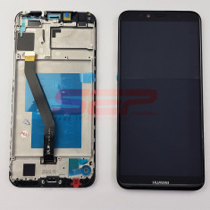 LCD+Touchscreen cu Rama Huawei Y6 2018 BLACK