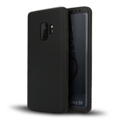 Husa FullBody Silicon MyStyle Black pentru Samsung Galaxy S9 Plus acoperire completa 360 grade cu folie de protectie gratis foto