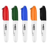 Set 5 mini markere permanente colorate NEO TOOLS, uscare rapida