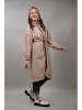 Geaca Dama Bej, Tip Foita, Catania, Talie Unica (S, M, L), Poliester, Lungă, Usoara