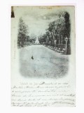 Rară! Carte poștală Iași circulată 1899:Salutări din Iasi-Grădina Copou