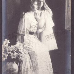 5298 - Queen MARY, Maria & Princess ELISAVETA - old postcard, real photo unused
