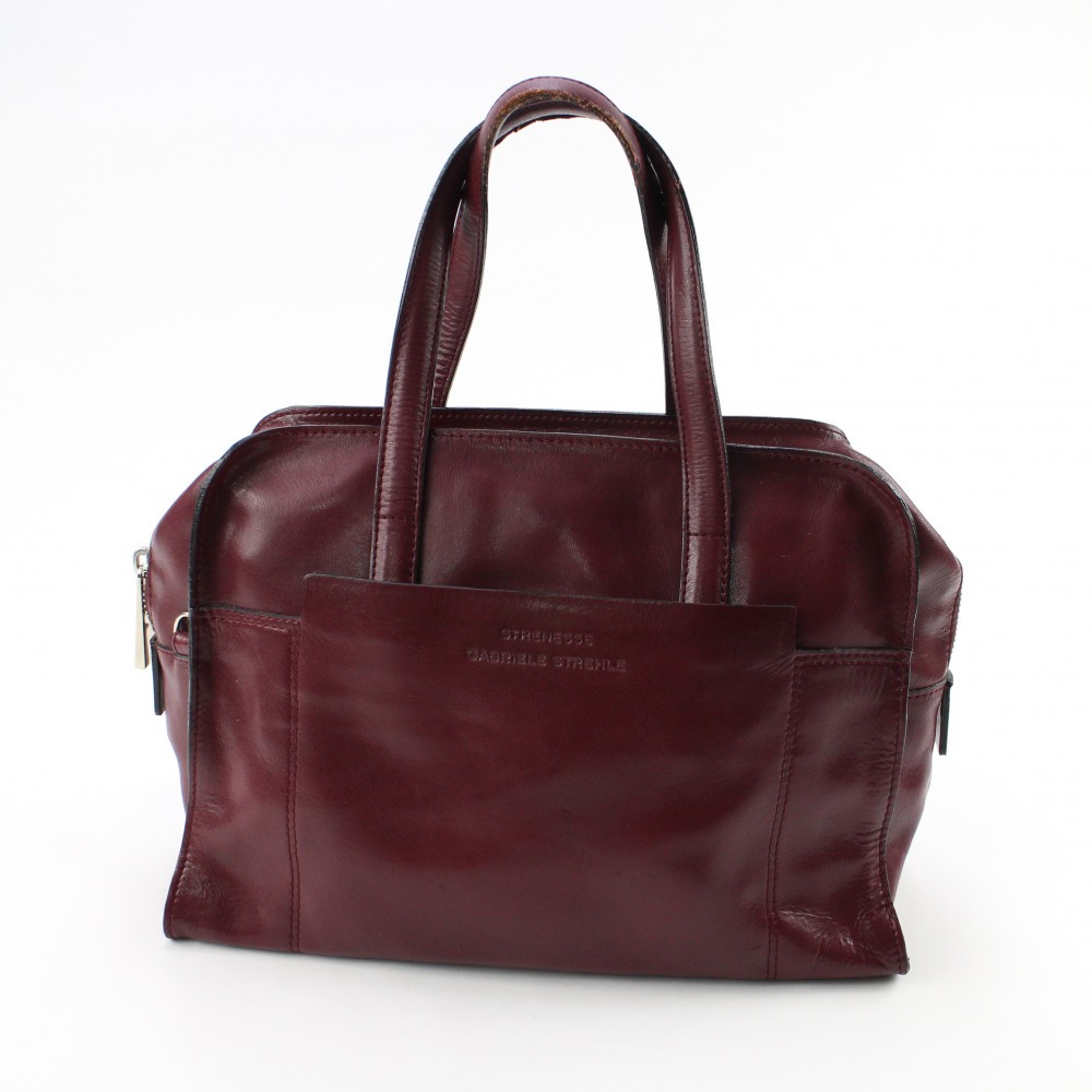 Geanta Strenesse Gabriele Strehle bordo, piele naturala arhiva - Main Image