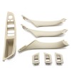 Set 4 manere + 3 ornamente usi interioare, potrivite BMW Seria 5 F10 F11 - Crem / Oyster