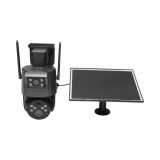Camera supraveghere lentila duala 6 MP, 4G, WIFI 2.4 GHz cu panou solar, baterie 10000 mAh, 360 grade PTZ, detectie umana PIR, night vision si aplicat