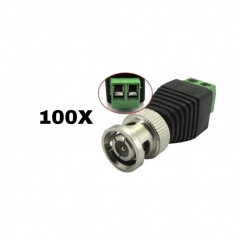 Pachet 100 Conector BNC cu surub SafetyGuard Surveillance