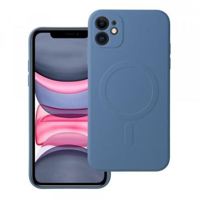 Husa MagSafe pentru Apple iPhone 11, OEM, Silicone Mag, Albastra foto