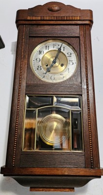 Ceas de perete cu pendula Gustav Becker Silesia P38 foto