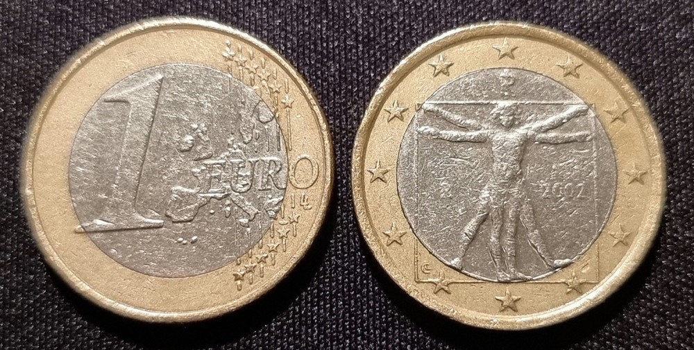 Moneda 1 euro Italia 2002, Europa