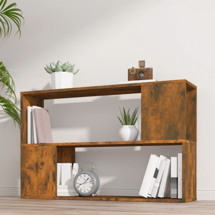 vidaXL Bibliotecă, stejar fumuriu, 100x24x63 cm, lemn prelucrat 816038