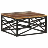 Cumpara ieftin Masuta de cafea, 68x68x35 cm, lemn masiv reciclat