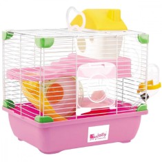 Cusca Pentru Rozatoare cu Accesorii, Etaj Pink 29x22x30 cm K816 foto