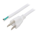 Cablu de Alimentare 3m Alb 13A 125V NEMA 5-15