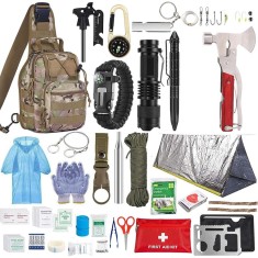 Kit supravietuire multifunctional Instrumente profesionale, borseta inclusa model army
