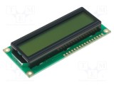 Afişaj LCD alfanumeric STN 16x2 galben-verde RAYSTAR OPTRONICS