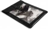 Husa neagra din piele pentru tableta/acte/laptop, 31x24cm,LONDO, 12.9 inch, iPad - Universal