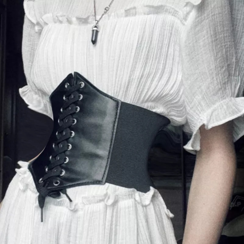 Curea corset centura în stil Gotic, Marime universala, Negru | Okazii.ro