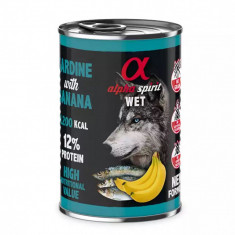 Alpha Spirit Dog Wet - Sardine &amp; Banana 400 g