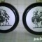 Doua tablouase gen silhuette, diametrul 9 cm