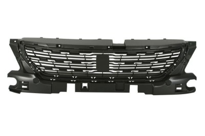 Grila masca radiator Peugeot 301, 01.2017-, Fata, Cu ornament negru; negru, Aftermarket foto