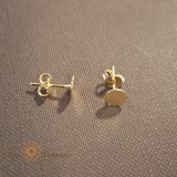 Cercei placati cu aur , model elegant cu banut pe ureche, SaraTremo