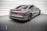 Extensii laterale Maxton Design potrivite pentru bara spate a Audi S8 D5 2019-2021, culoare carbon Performance AutoTuning