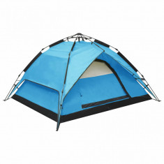 vidaXL Cort de camping stil pop up, 3 persoane, albastru, 240x210x140 foto